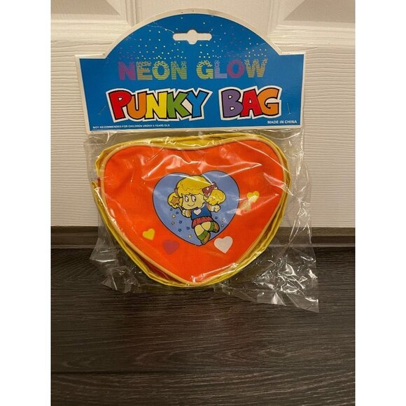Vintage 80s Neon Glow Punky Bag, NIB - Picture 1 of 7